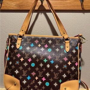 Brown Multicolor Tote